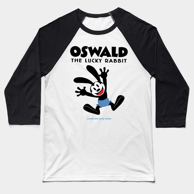 Oswald The Lucky Rabbit Keep Walking 1927 Baseball T-Shirt by Lani A Art